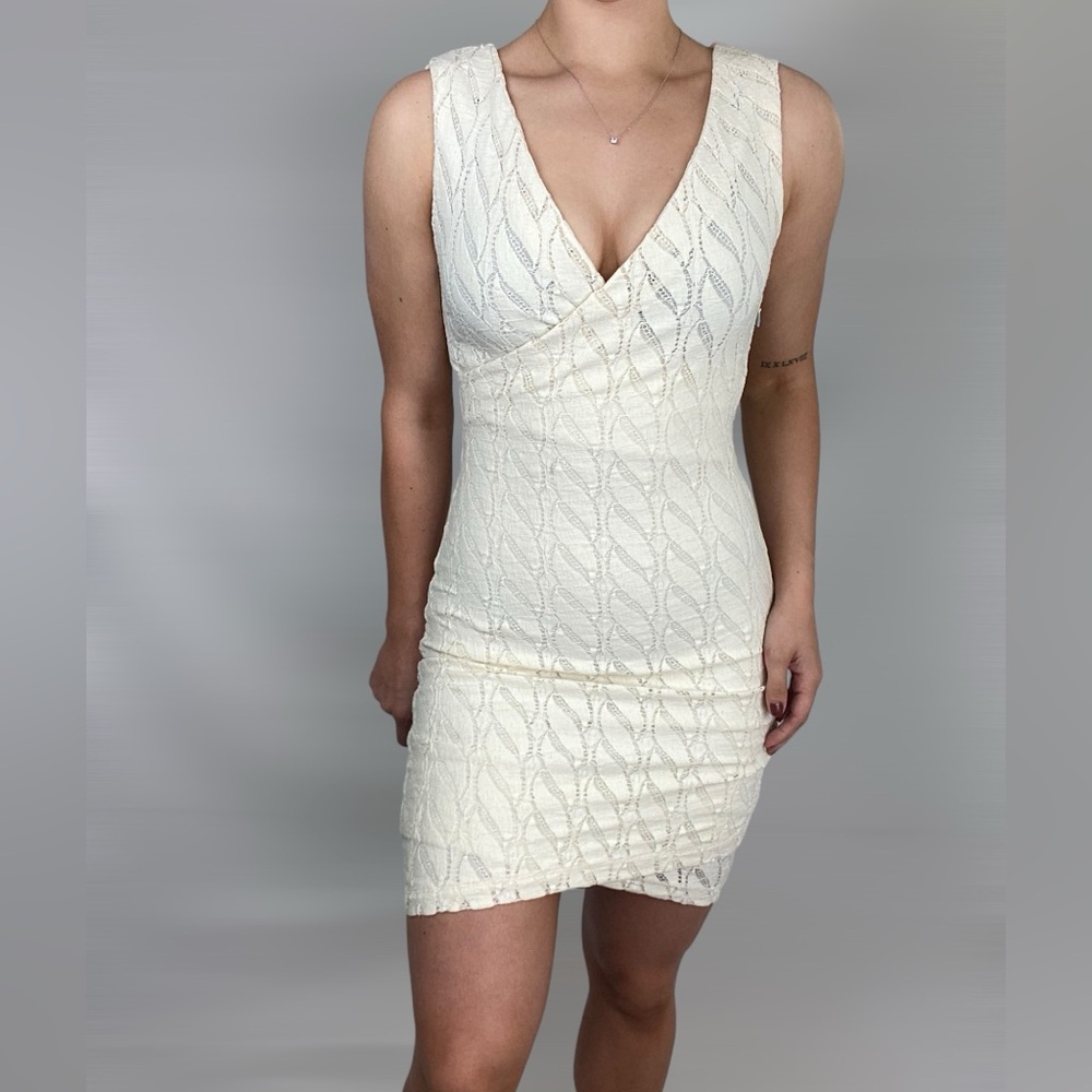 TRACY REESE Bodycon Lace Sleeveless V Neck Fitted‎ Midi Dress - Picture 6 of 9